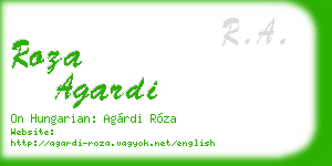 roza agardi business card