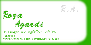 roza agardi business card